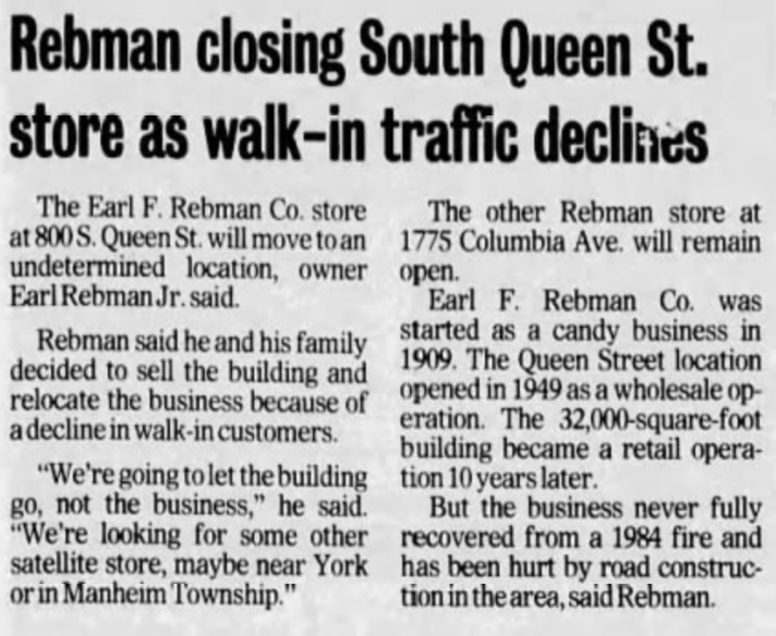 2003 location closing